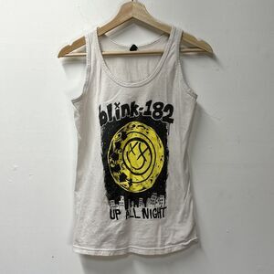 Blink 182 Up All Night Vintage Merch Tank Top Size XS White
